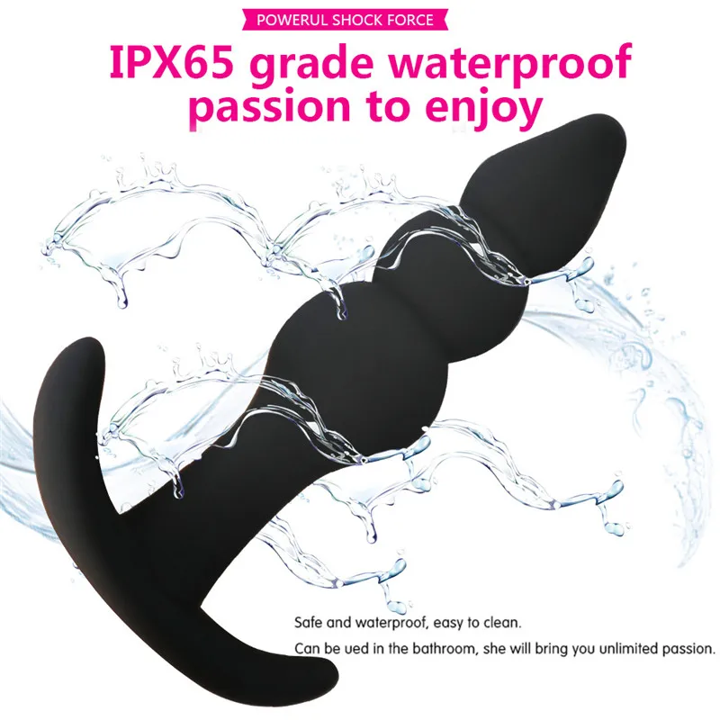 Силиконовый анальный фаллоимитатор массажер простаты анальные бусины для