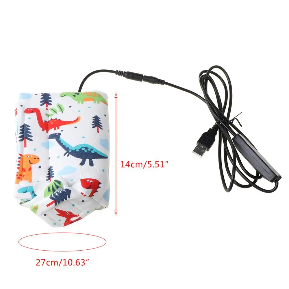 

USB Baby Bottle Warmer Portable Travel Milk Warmer Infant Feeding Bottle Heated Cover Insulation Thermostat Food Heater