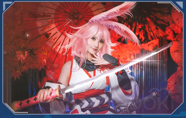 DokiDoki-R Honkai Impact Yae Sakura, Женский костюм для косплея, белый, красный костюм Honkai Impact 3, костюм для косплея Yae Sakura