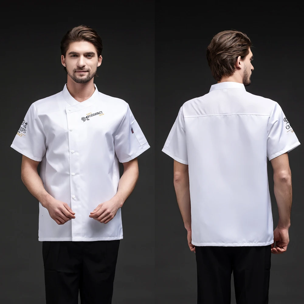Мастер Шеф повар рубашка с короткими рукавами дышащая официант шеф повор куртка