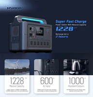 sugineo super fast charging portable power station recharge full in 2 hours massive capacity for outdoor emergency camping