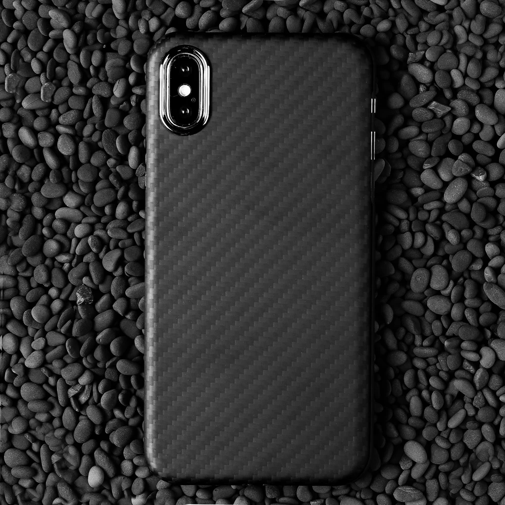 Роскошный чехол из углеродного волокна для iPhone X, чехол из матового арамидного волокна 0,7 мм, Ультратонкий матовый чехол для телефона для iPhone XS MAX XR X S, чехол s