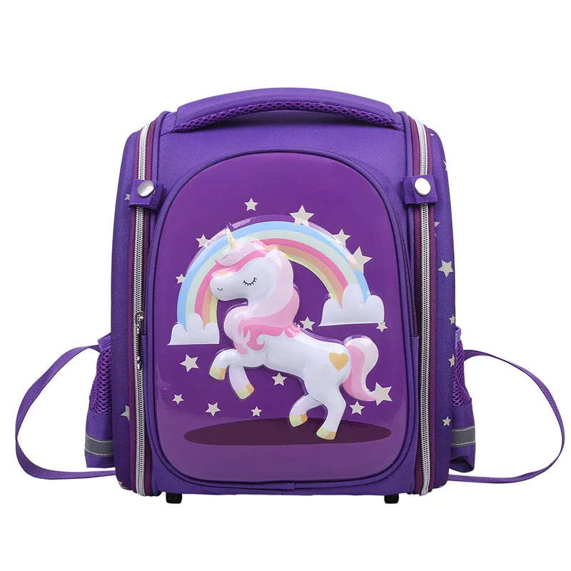 Disney Princess Cartoon Backpack Frozen Girl Primary Bag Flamingo Kid Burden Reduction Kindergarten Guardian Backpack