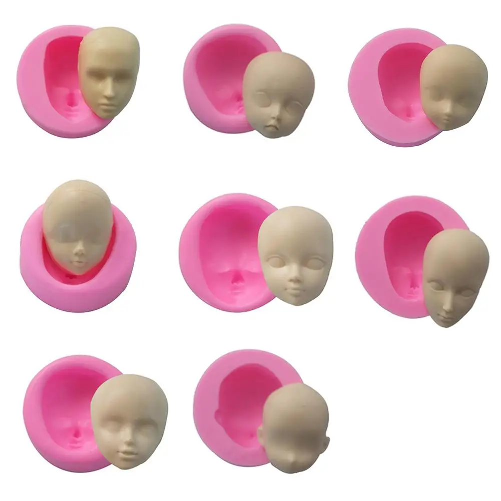 3D Baby Face силиконовый выпечки Ремесло Плесень Fondant (сахарная) форма для шоколадного