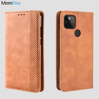 for google pixel 4a 5g case book wallet vintage slim magnetic leather flip cover card stand soft cover luxury mobile phone bags