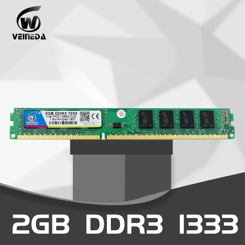 VEINEDA оперативная память ddr3 2 Гб 1600 PC3-12800 240pin 1,5 V совместимый ddr 3 1066 1333 МГц для Intel AMD настольных ПК