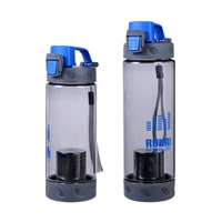 550ml fashion button sports bottle small plastic cup with stainless steel filter tea cup outdoor portable water bottle tea cup