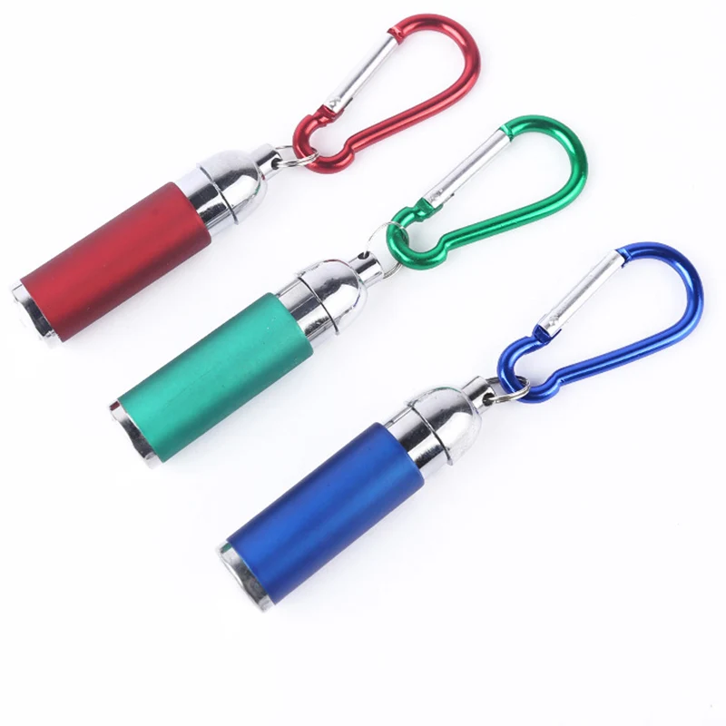 

Mini LED Torch Flashlight with Carabiner Small Compact Portable Camping Tool HA