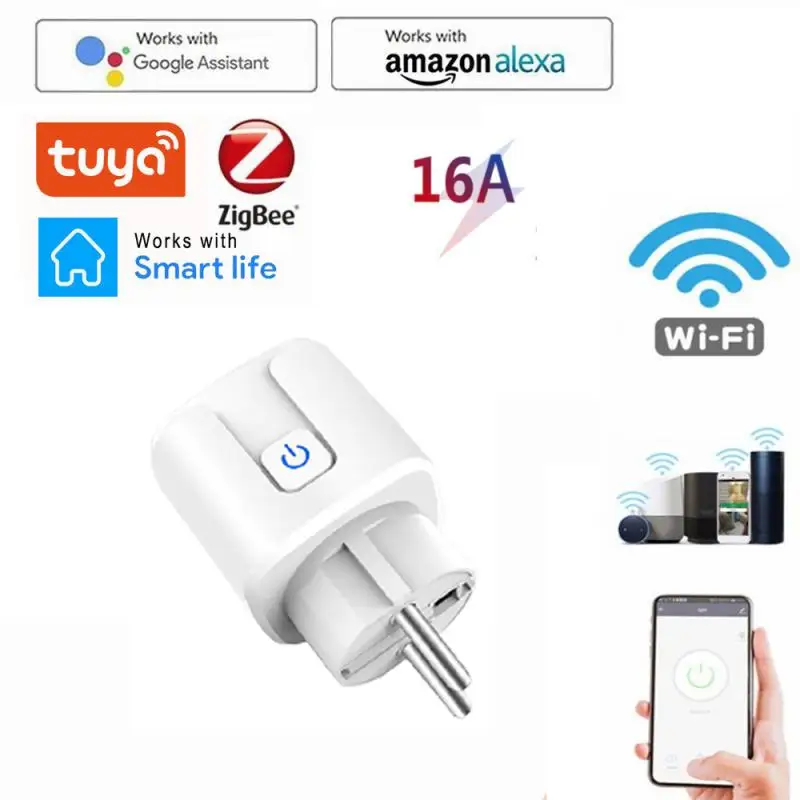 

Умная розетка Zigbee3.0 с поддержкой Wi-Fi, 16 А, с монитором питания