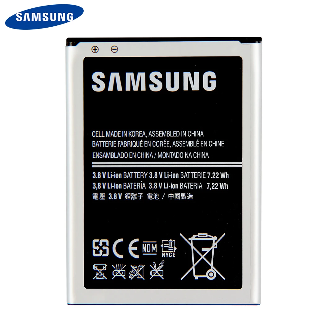Оригинальный аккумулятор Samsung B500BE B500AE для GALAXY S4 Mini I9190 I9192 I9195 I9198 S4Mini 3 контакта 1900