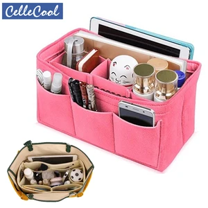 Фетровая тканевая сумка-Органайзер, косметички, сумочка, органайзер для макияжа, Внутренний кошелек для путешествий, Портативная сумка в сумке