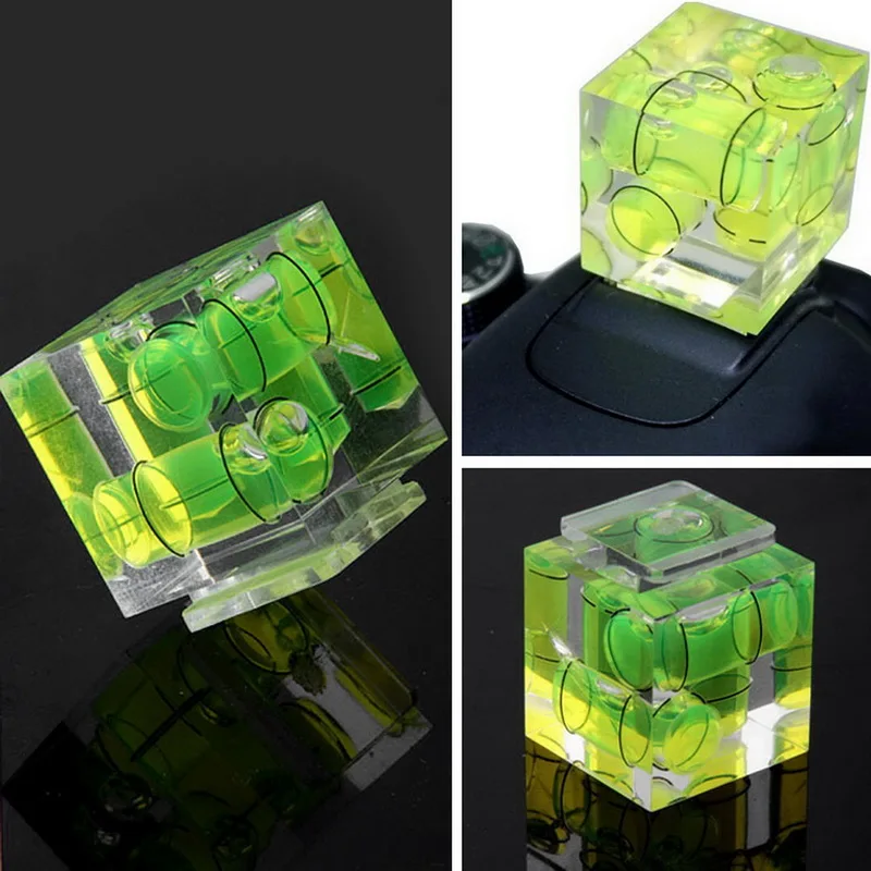 1 шт. зеленый/два/трехмерный пузырьковый спиртовой уровень для камеры адаптер