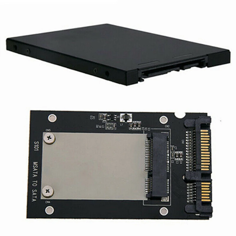 Блок адаптер для твердотельного накопителя 2 5 дюйма mSATA SATA III SSD алюминиевый сплав