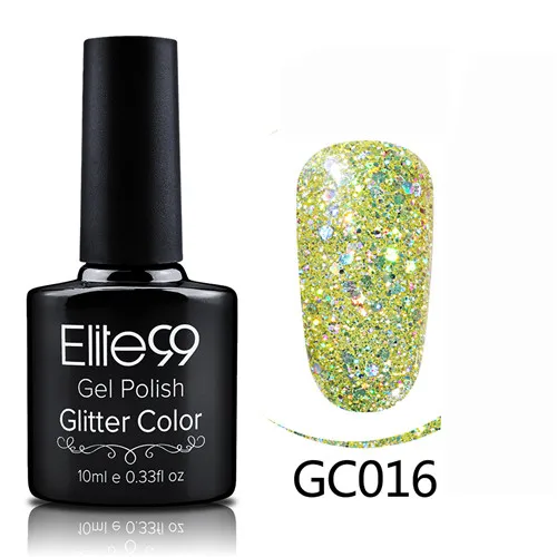GC016 Elite99 гибридные Лаки гель лак для ногтей набор Гель-лак с блестками Живопись ногтей искусство поли УФ гель лак Топ базовый праймер для маникюра - Color: GC016