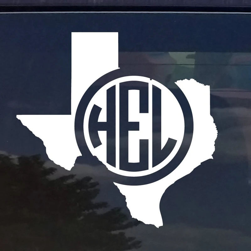 TEXAS CUSTOM CIRCLE MONOGRAM INIT Sigil виниловый HBO логотип 5 &quotвысечка Виниловая Наклейка для