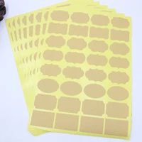 96 pcslot handmade sticker vintage blank kraft label sticker diy hand made for gift cake baking sealing sticker
