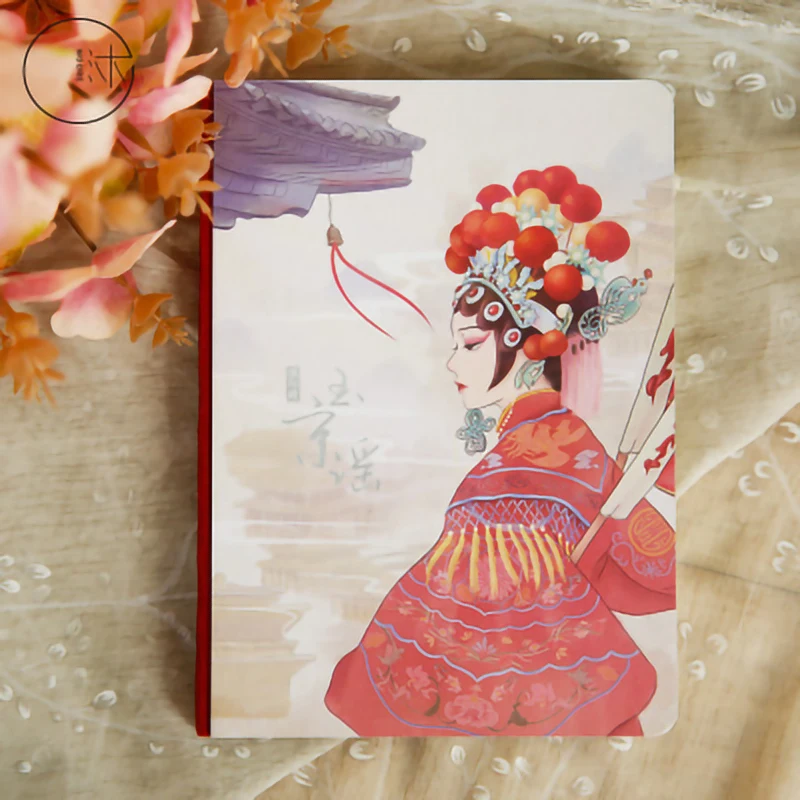Китайская Пекинская опера чехол с рисунком персонажа книга блокнот дневник