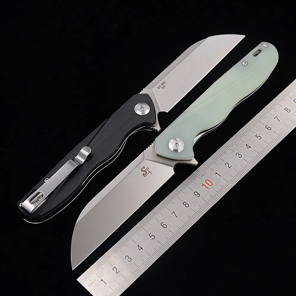 

Real D2 Steel ball bearing flipper Sitivien ST103 Folding G10 Camping Hunting Kitchen Survival Outdoor EDC Tool Utility Knife