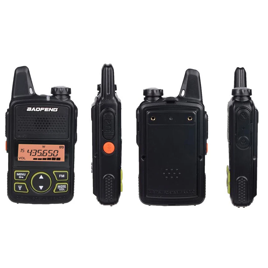 BAOFENG T1 мини рация портативная детская CB Ham радио UHF 400-470mhz 20CH двухстороннее USB FM