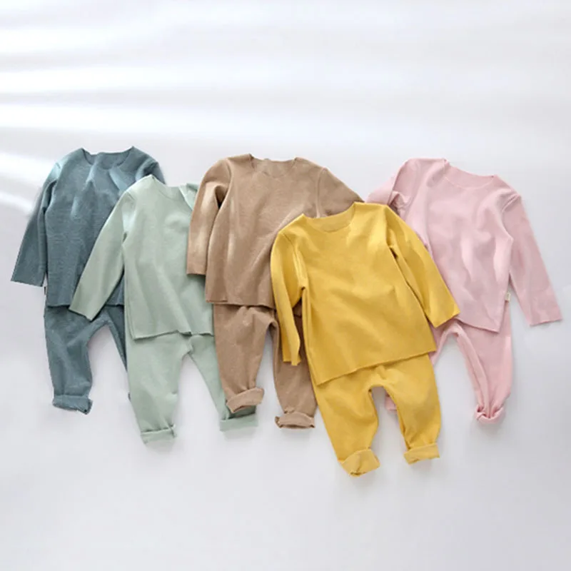 Модная одежда для малышей новый осенне-зимний повседневный комплект маленьких