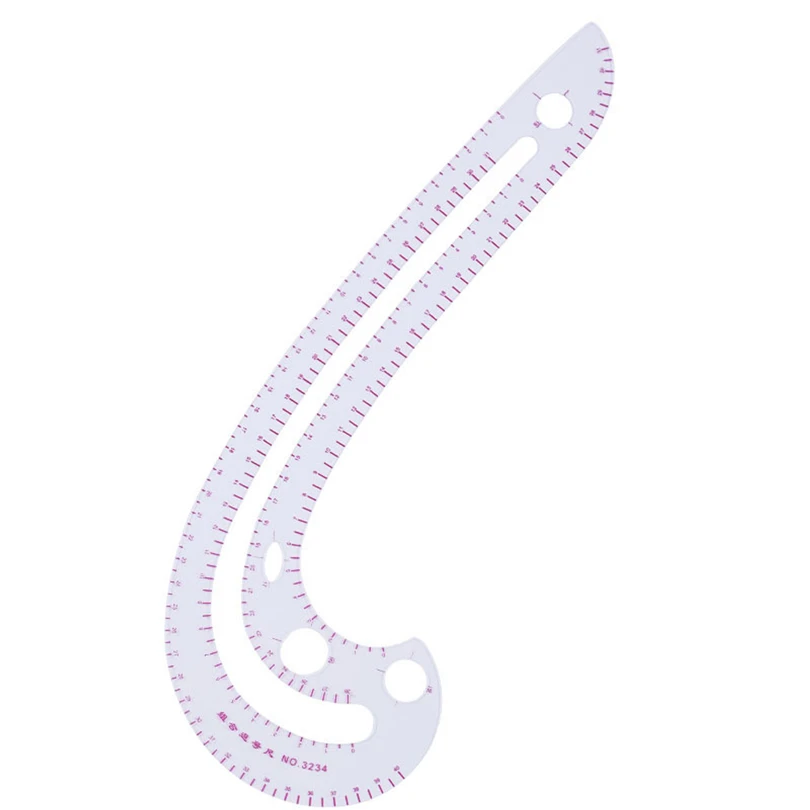 Новый изогнутый инструмент для шитья линейка резки одежды образцов прозрачная