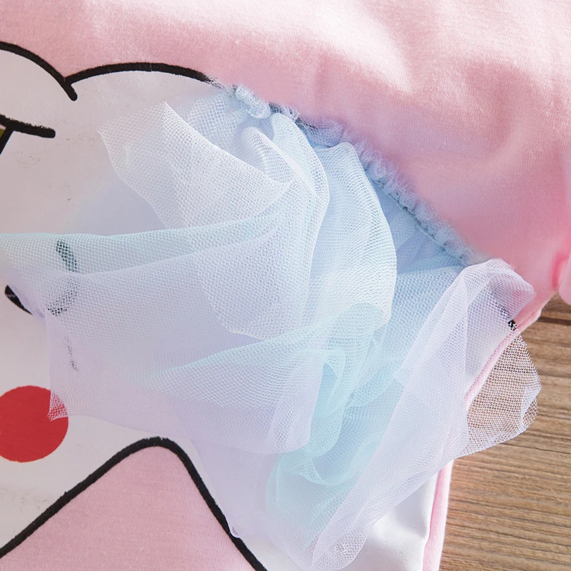 Костюм единорога для девочек летнее платье-пачка с коротким рукавом детское