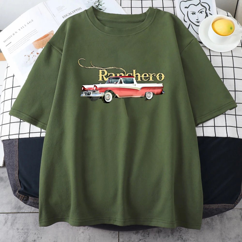 

57 Ford Ranchero Prints Women T Shirts Summer High Quality T-shirt Kawaii Harajuku T Shirt Casual Oversize T-shirt Woman