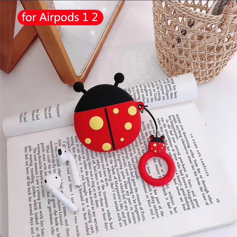 Для Apple Airpods чехол силиконовые милые аксессуары для мультяшных Airpods 2 Наушники коробка Беспроводная bluetooth-гарнитура защитный чехол