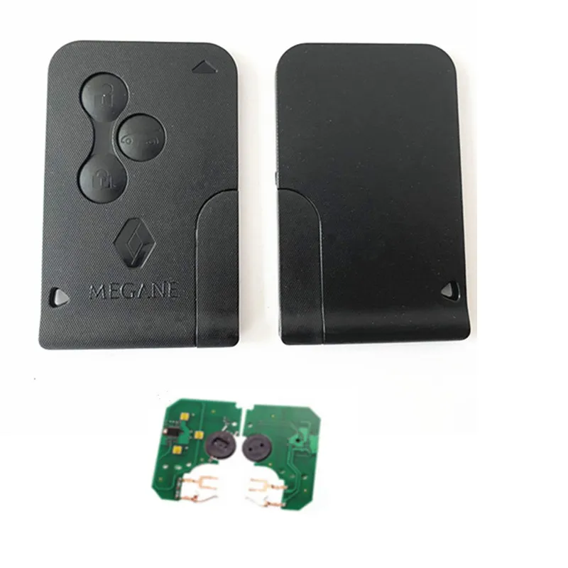 Megane 2 отделения для карт 3 кнопки дистанционного ключа с PCF7947 чип логотипом Renault II