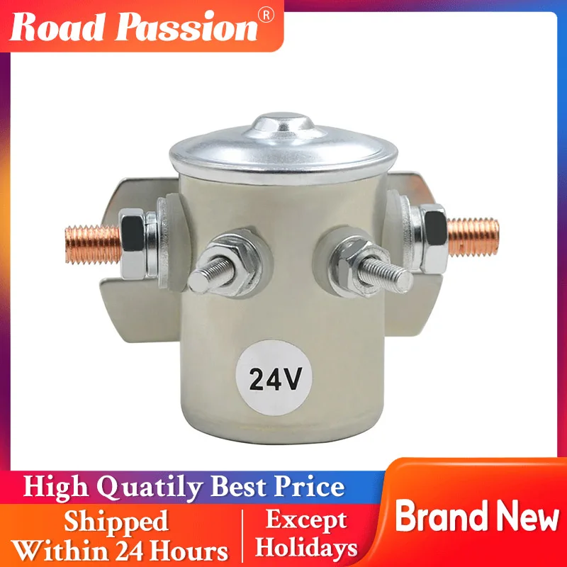 

Road Passion 24V Continuous Duty Solenoid Relay 24063 For Golf Carts Winch Marine Heavy Duty SPST 1114208 1114218 5117340 SWX88