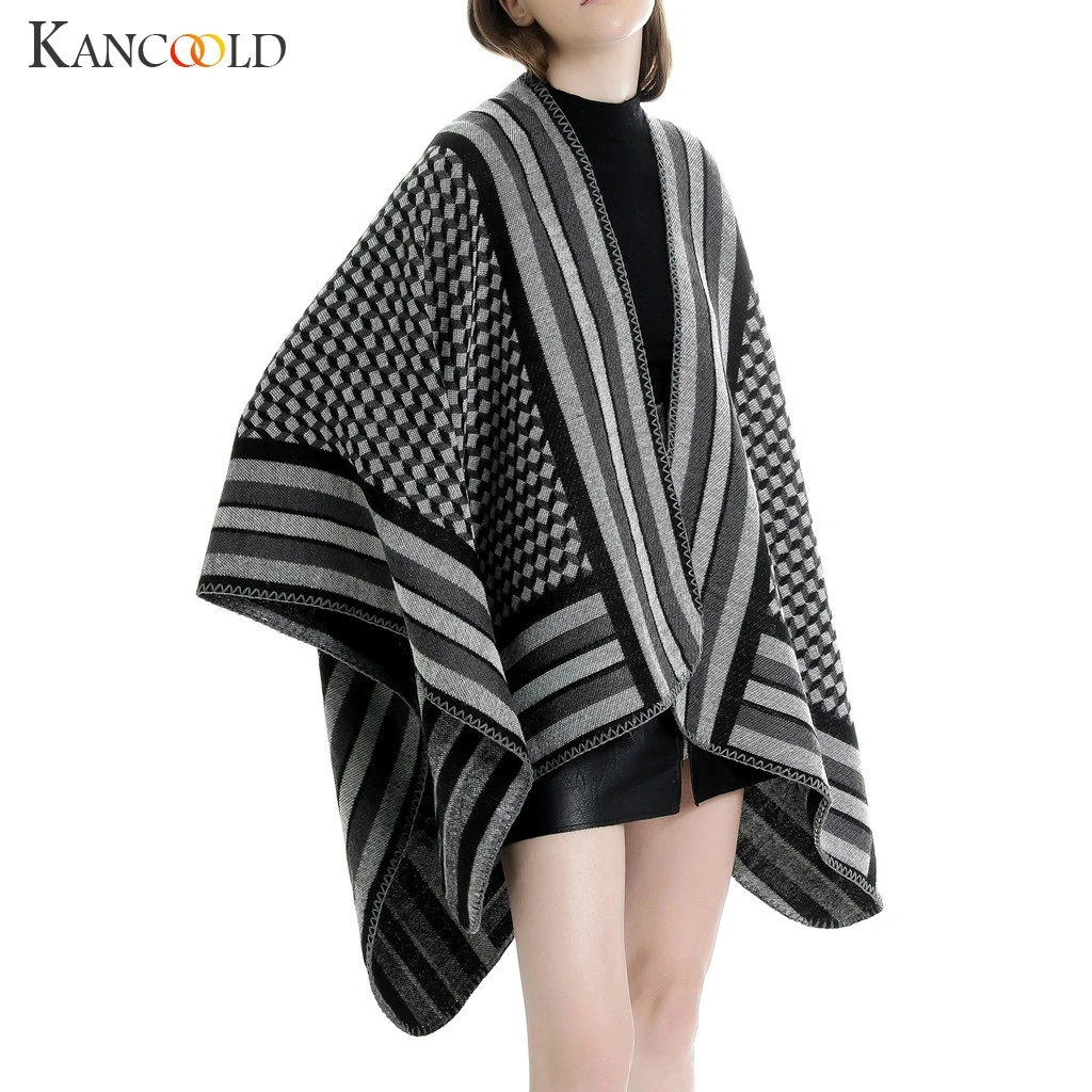 KANCOOLD coats URBAN GYPSY Winter Knitted Sweater Coat Cashmere Capes Shawl Cardigans fashion and jackets women 2019Sep2 | Женская
