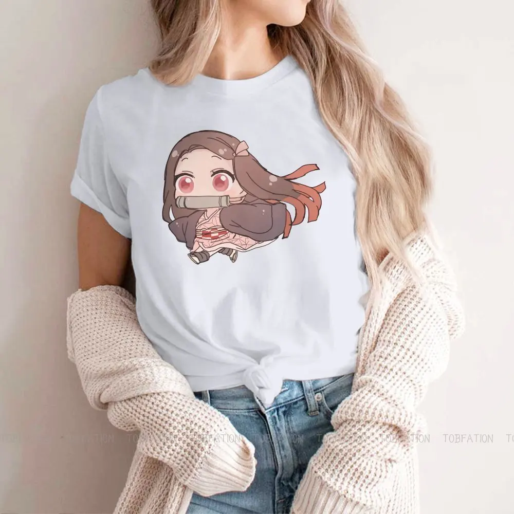 

Demon Slayer Kimetsu no Yaiba Anime Women T Shirt Nezuko Kamado Chibi Female Tops Harajuku Tees Ladies 4XL Oversized Tshirt