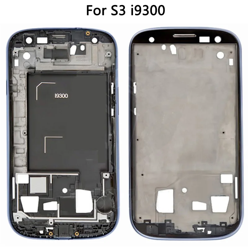 Полный корпус для Samsung Galaxy S3 i9300 задняя крышка аккумулятора + средняя рамка