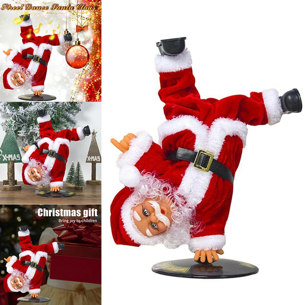 

Santa Claus Musical Acrobatic Troupe Upside-down Rotating Electric Toy Hip Hop Dancing Seasonal Stuffer Gift For Kids Home Decor