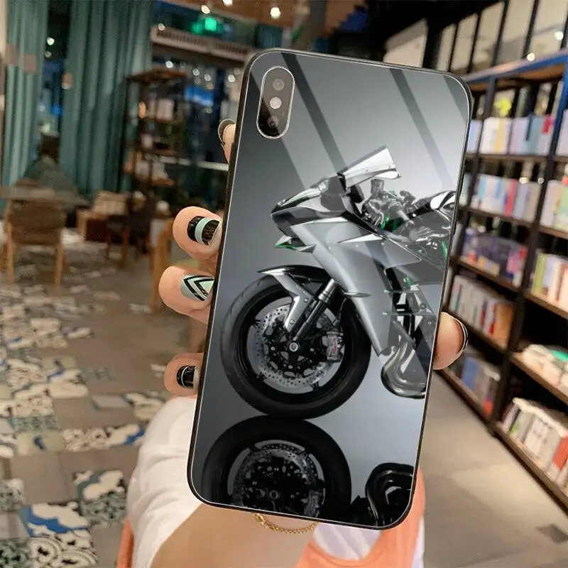 

Kawasaki Ninja Zx R Sport Motorcycle Phone Case Tempered Glass For iPhone 11 Pro XR XS MAX 8 X 7 6S 6 Plus SE 2020 case