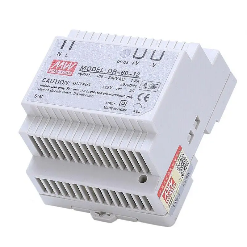 Рельсовый Тип переключателя питания задний источник 60 Вт 12 В AC DC преобразователь