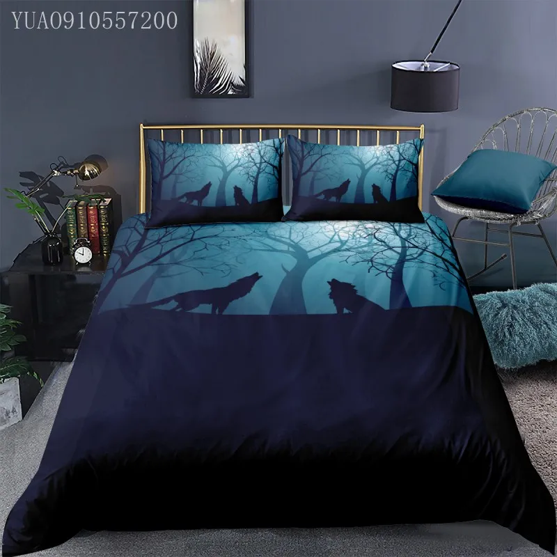 

Комплект постельного белья из 2/3 предметов, тёмно-синего цвета