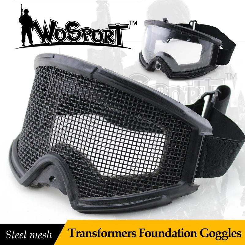 

Wosport Hunting Tactical Paintball Goggles Eyewear Steel Wire Mesh Airsoft Net Glasses Shock Resistance Eye Game Protector