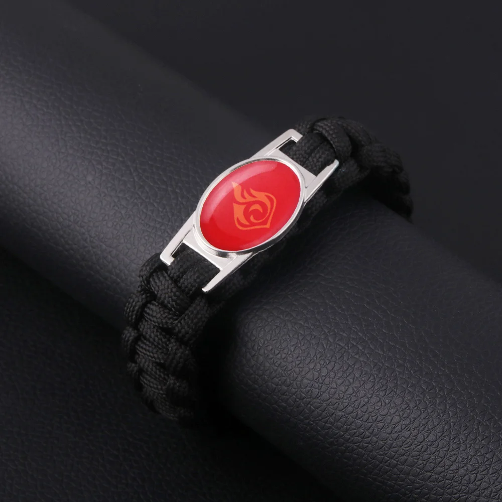 Браслет Genshin Impact В Стиле Аниме С Подвеской Боже Глаз 7-элементный Логотип