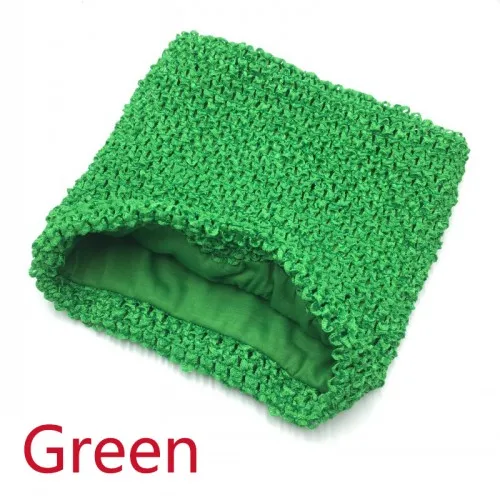 Green 1 шт./лот, 8 дюймов, юбка-пачка, вязанная крючком, эластичная, обернутая, на груди, 20x20 см, большой размер, вязаная, ручная работа, для девочек, юбка, аксессуары - Цвет: Green