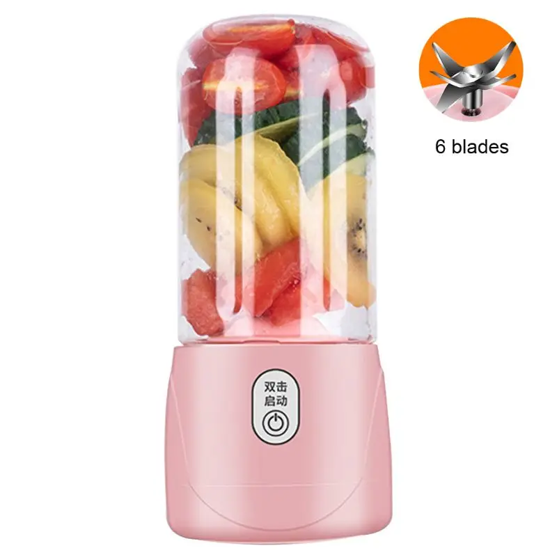 

Mini Juicer Cup Personal Travel Blender USB Rechargeable Fruit Mixing Machine