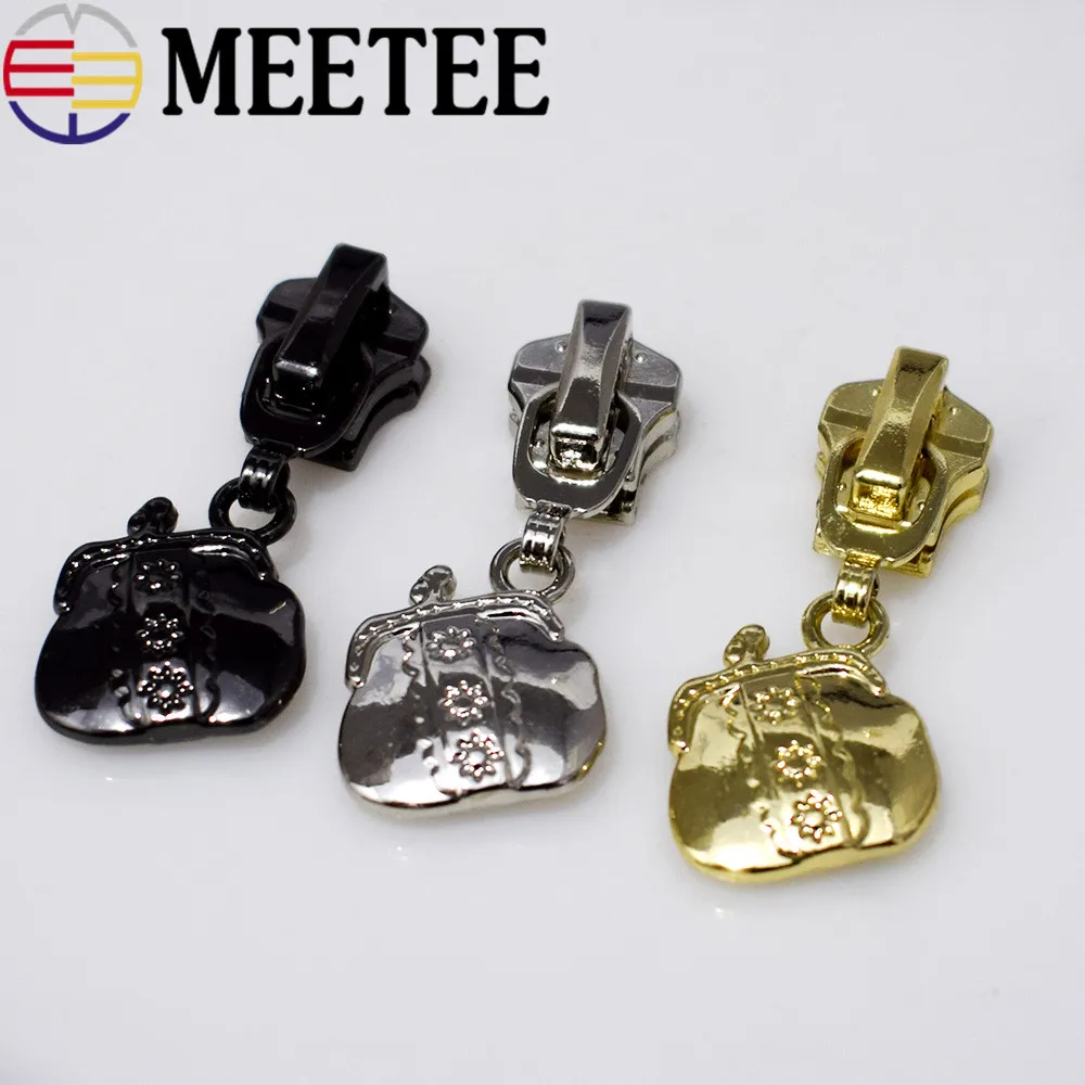 10PCS 3# 5# DIY Handbag Cartoon Metal Zipper Pull Head for Clothes Bag Shoes Luggage Zippers Slider Sewing Accessories F2 8|Бегунки для