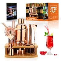 cocktail shaker making set stainless steel bar tools for bartender drink party mixer wine martini boston kit 750ml