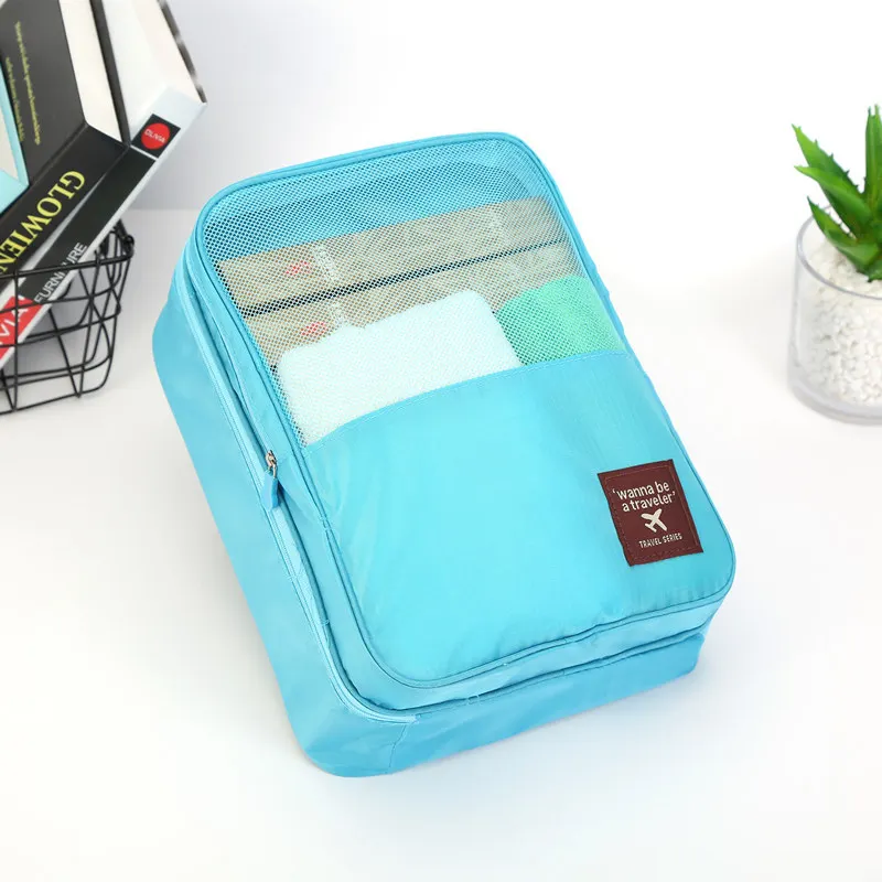 Четырехцветная сумка для хранения обуви путешествий портативный органайзер