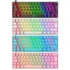 T60 Механическая игровая клавиатура RGB подсветкой синий переключатель 62 клавиши Тип USB C Проводная Механическая клавиатура для компьютерного геймера