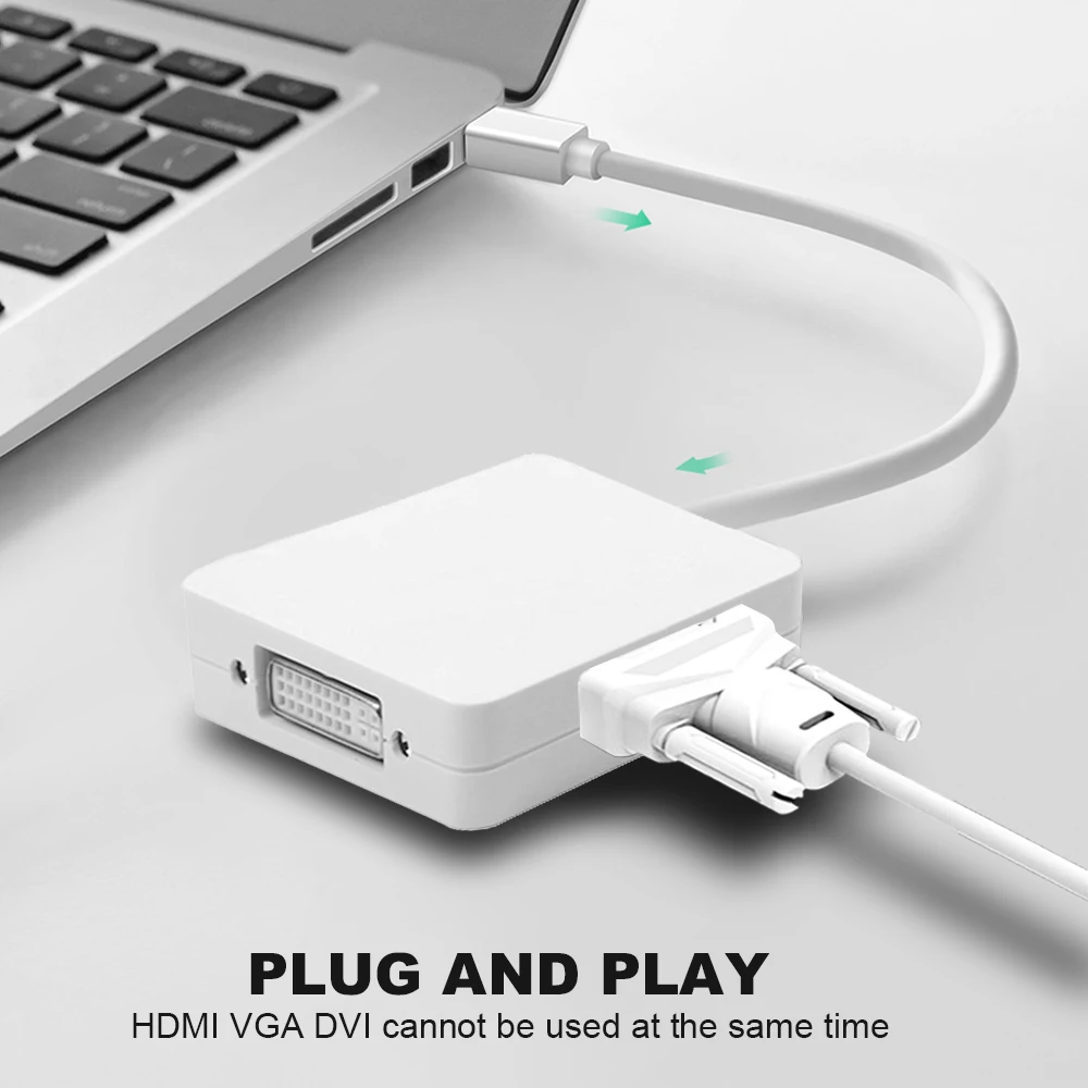 3 в 1 Mini DP Display Port To HDMI DVI VGA кабель адаптер для Apple IMac MacBook Pro Air конвертер| |