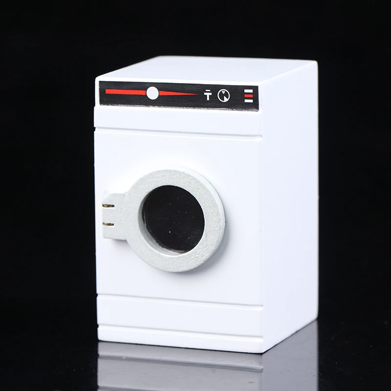 

1pc White Dollhouse Miniature Furniture Home Appliance Laundry Washing Machine Model For Dollhouse Decoration