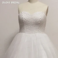 plus size pearl ball gown wedding dress layers tulle skirt strapless sweetheart corset bridal gown custom made vestido de noiva