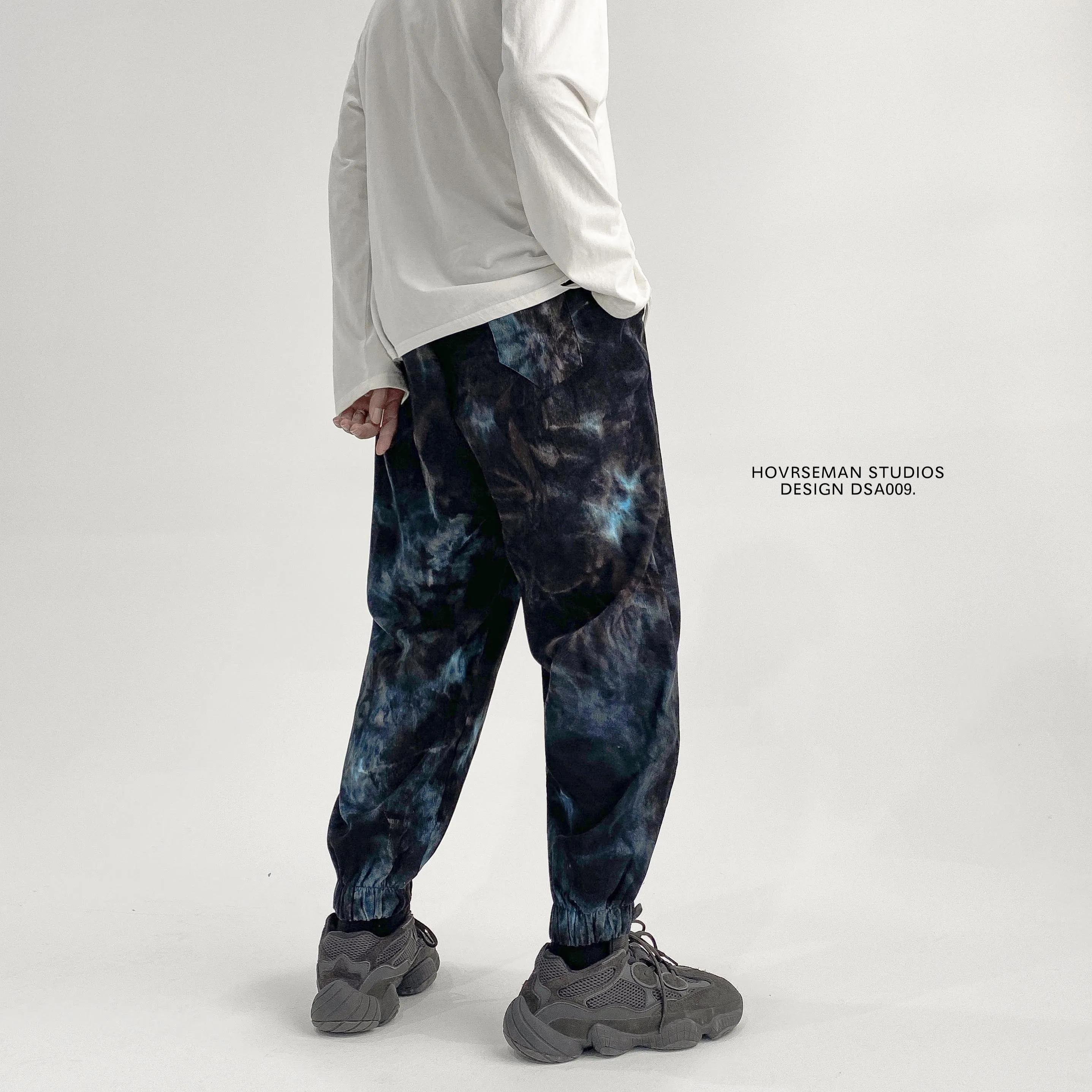 

Men's Casual Oversize Tie Dye Pants 2021 Autumn New Fashion Woman Trousers Korean Streetwear Vintage Male Clothing