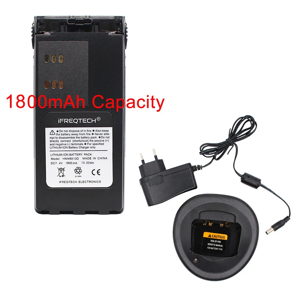 1800mAh with Charger HNN9013D HNN9013 литий-ионный аккумулятор для Motorola радио GP340 GP380 GP640 GP680 HT1250 HT750 GP328 PRO5150 MTX850 PR860 HNN9009 - Цвет: 1800mAh with Charger